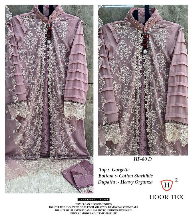 Hoor Tex HF 80 A To E Heavy Georgette Fancy Designer Wear Pakistani Salwar Suit Wholesale Price